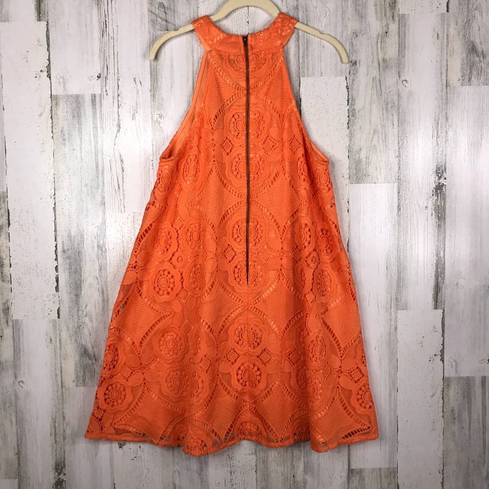 NWT Judith March orange crochet halter dress - Picture 4 of 6